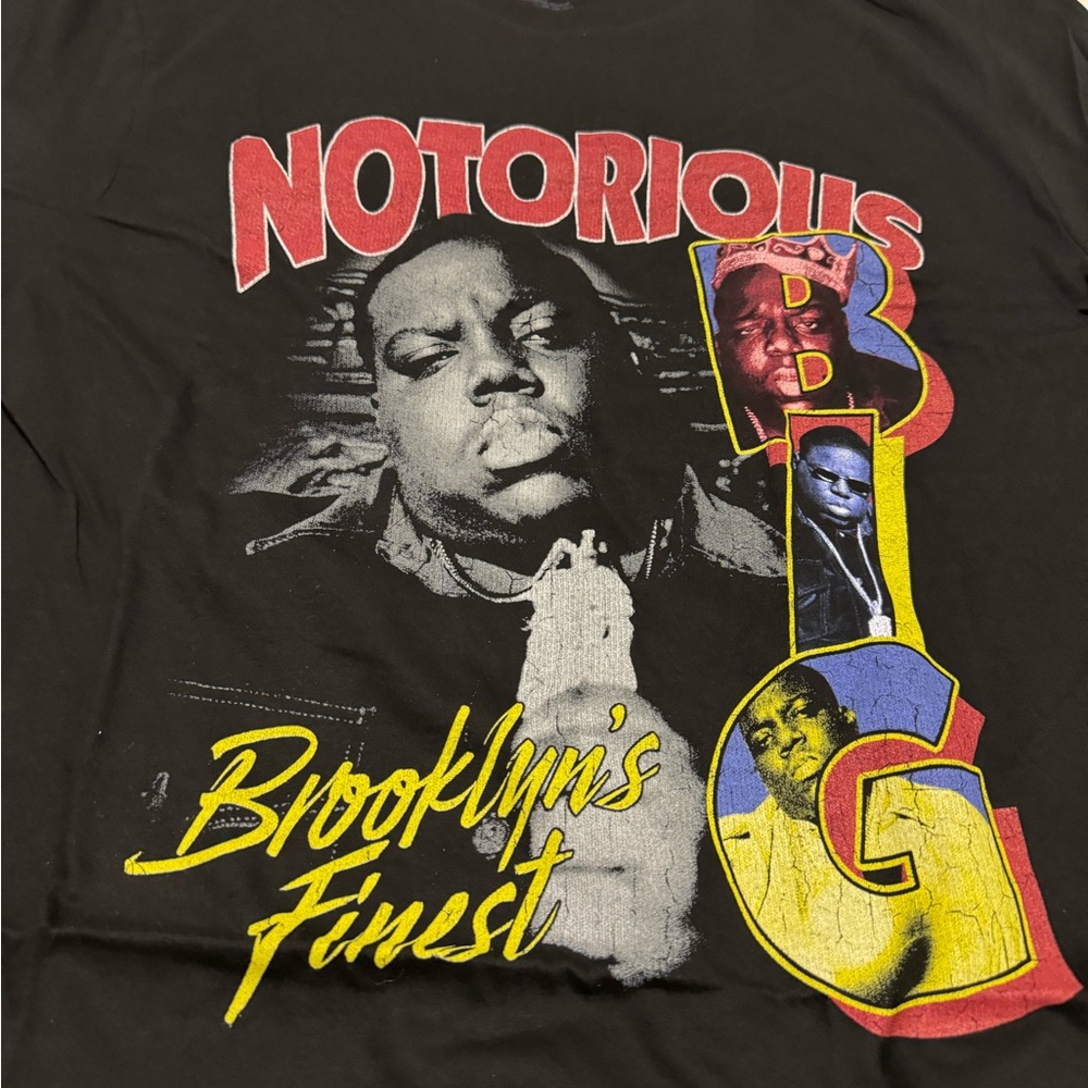 Notorious BIG T-Shirt Brooklyns Finest Graphic T-Shirt In Black Men’s Size L